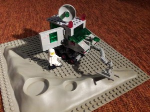 I was really happy to track down the green space windshield, as I was able to rebuild the Mobile Lab, one of my first Lego Space sets.  I remember trying to make many different space shuttles (usually red) with that green windshield when I was young.